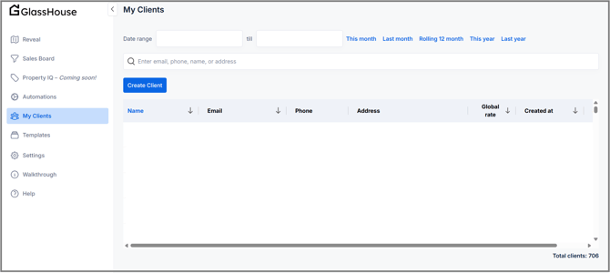 GlassHouse My Clients