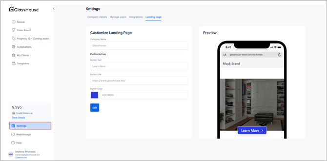 Settings_Landing Page